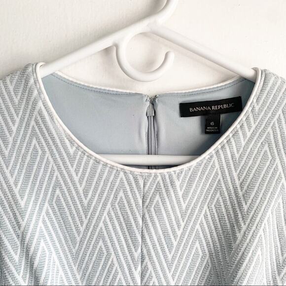 Banana Republic Dress Jacquard Geometric Print Sleeveless A-Line Size 6 - Picture 6 of 14